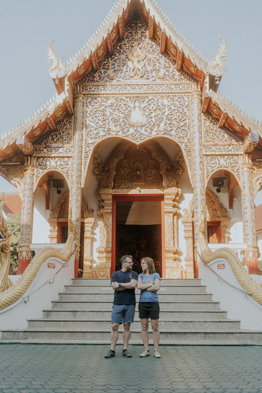 Katie and Alan Donegan Temple Chiang Mai Thailand